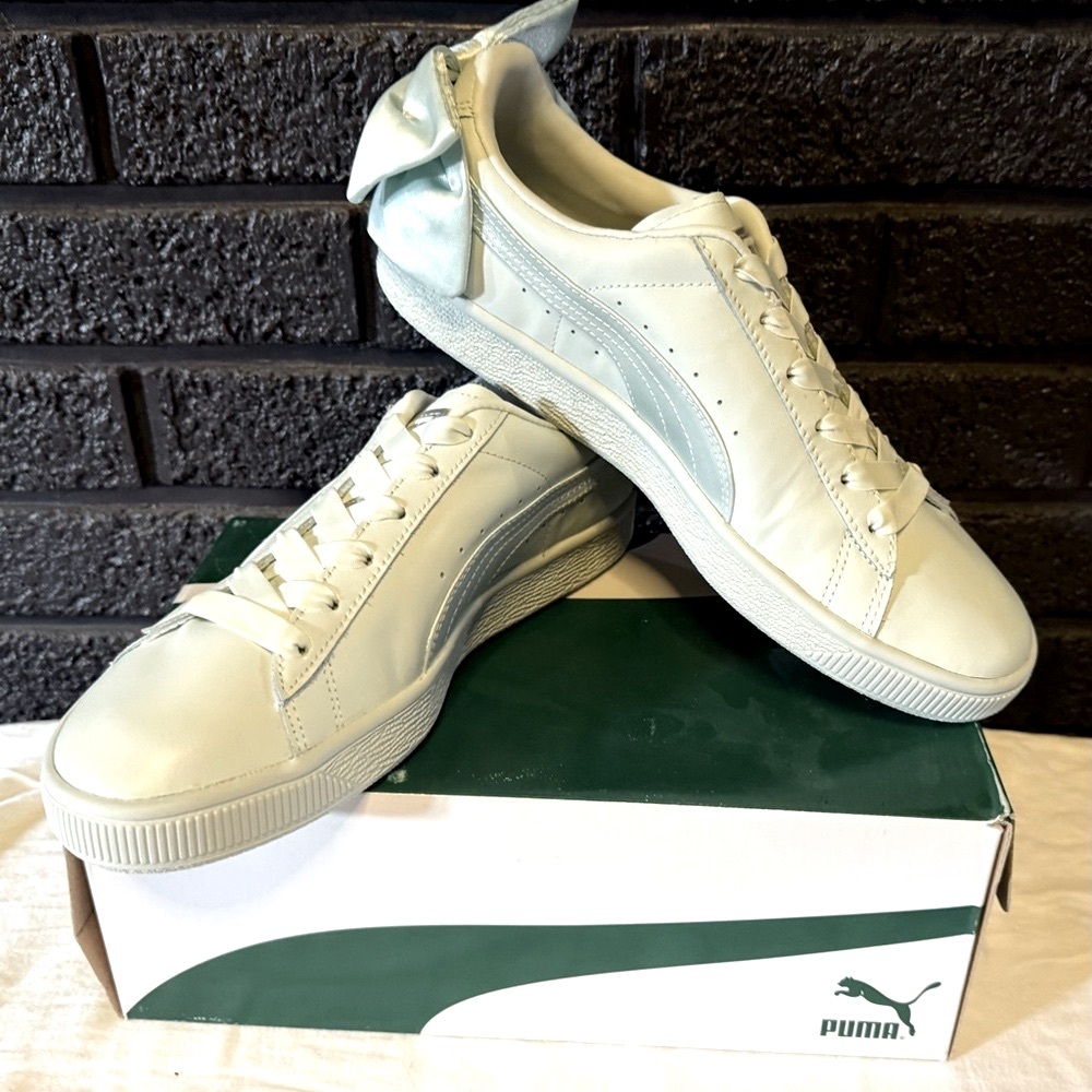 PUMA Basket Bow 'Peppermint Green' W9/M7.5 (367319-03) NWT